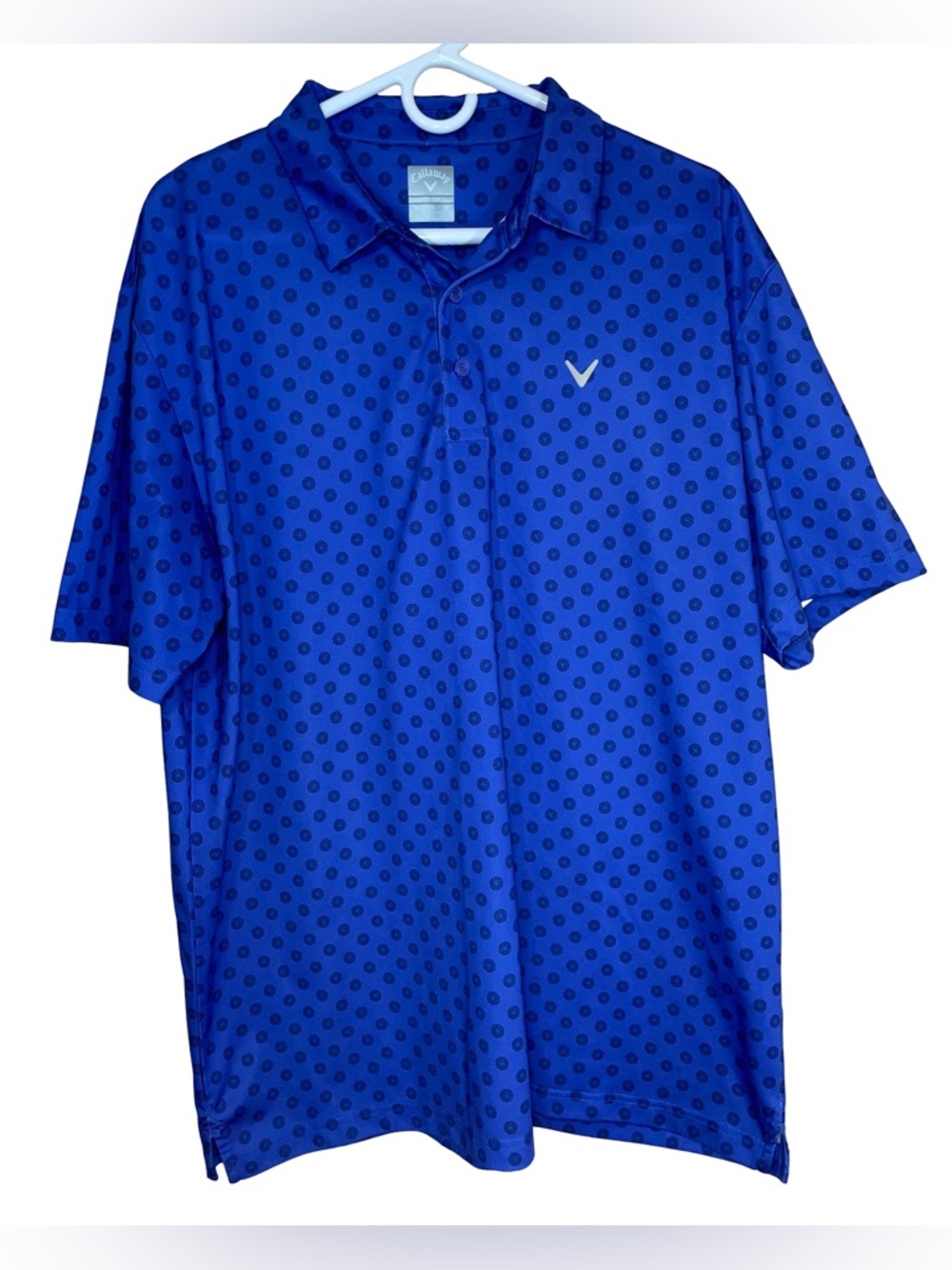 Callaway Royal Blue Polka Dot Golf Polo